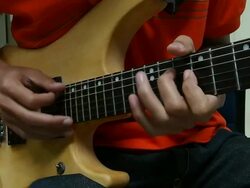 Man playing an electric guitar Stock Footage