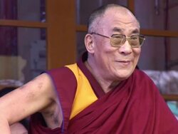 MS His Holiness Dalai Lama being honored at a birthday celebration for himself AUDIO / Dharamsala, Himachal Pradesh, India Stock Footage