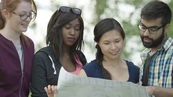 Planning a Hike Stock Footage