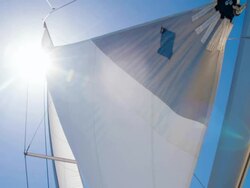 MS TD Sail Of A Sailboat Stock Footage