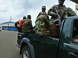 Liberia imposes Ebola quarantine and curfew in Monrovia Stock Footage