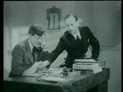 An office in Vincent Flour Mills, United Kingdom, 1939 Stock Footage