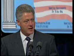 USA: CLINTON CALMS SOCIAL SECURITY FEARS OF MILLENIUM BUG THREAT News Clip