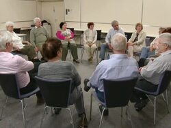 HD DOLLY: Participating The Group Discussion Stock Footage