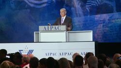 Israeli Prime Minister Benjamin Netanyahu addresses 2015 AIPAC 2/5 Stock Footage