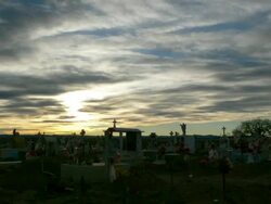 Sunset Mexico Cemetary Time Lapse 2 Stock Footage