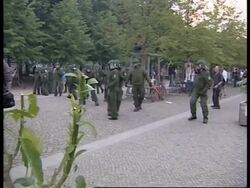 Protestors clash with police following Bush arrival Instructional Video