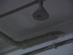 Mauthausen Concentration Camp gas chamber Stock Footage