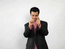 Charismatic Sales Guy,Left And Right. Stock Footage