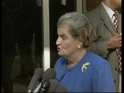 USA: MADELEINE ALBRIGHT KOSOVO CRISIS PRESS CONFERENCE News Clip