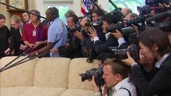 Trump Talks NKorea Nuclear Threat With SKorea News Clip