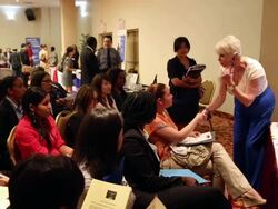 Job Seekers Look For Employment At Career Fair In New York City Stock Footage
