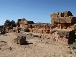 Agrigento, view of the inner walls Stock Footage
