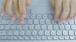 Business woman typing laptop Stock Footage