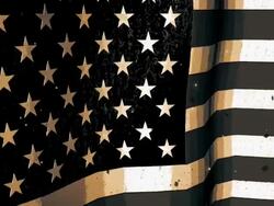 Sketched American Flag Waving Stock Footage