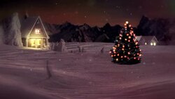 HD: Idyllic Christmas Tree In Winter Wonderland Stock Footage
