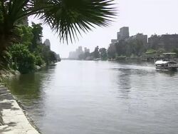 WS view of Overlooking of city and Nile river / Cairo, Egypt Stock Footage