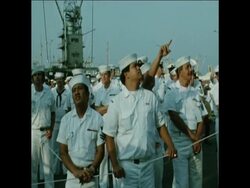 SYND 5-9-72 US NAVY FAMILIES ARRIVE News Clip