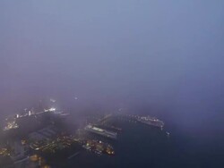 Amazing Aerial Hong Kong Time Lapse day to night Harbor City Stock Footage