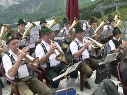  MS View of traditional band at fellhorn / Oberstdorf, Bavaria, Germany  Stock Footage