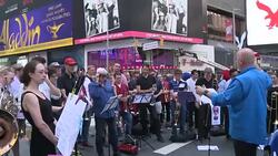 CLEAN : Musical tribute to Nice victims in Times Square News Clip