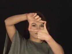 Finger framing the shot - & PAL Stock Footage