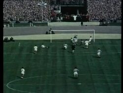ARCHIVAL - Cup Final, Wembley, Stadium, Greater London, UK.  1958 Stock Footage