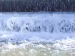 Waterfall of the Isar (Muinch) Stock Footage