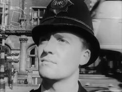 Part 2 of The Changing Face of London, 1960 - new high rise buildings, commuters crossing bridge, street scenes Stock Footage