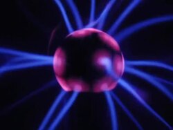 Glowing Ball Electricity van der graaf generator Stock Footage