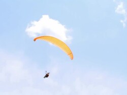 Parasailing on Sunny Day Stock Footage