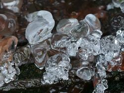 CU View of iceles  /  Kastel-Staadt, Rhineland-Palatinate, Germany Stock Footage