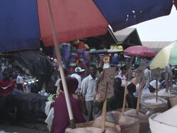 MS Garin for sale at market / Kampala, Kampala, Uganda Stock Footage