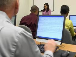 Latin Female Teaching Adult Students - WS Stock Footage