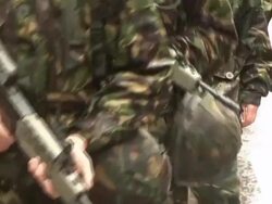 Army Soldiers with Guns 1 - PAL Stock Footage