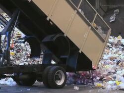 Recycle, recycling, landfill, garbage, green, environment, waste, dump, trash Stock Footage