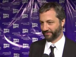 INTERVIEW: Judd Apatow on Seth's charity work at Hilarity For Charity Benefiting The Alzheimer's Association on 1/13/12 in Los Angeles, CA. Stock Footage