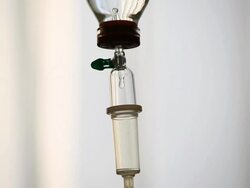 HD IV Dripper in Sick Room Stock Footage