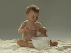 HD: Toddler Cooking Stock Footage