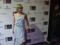 Amy Carlson at The Creative Coalition's Spotlight Awards Dinner Gala Stock Footage