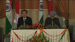 Japanese PM Noda meets Indian PM Singh News Clip