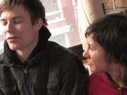 Matt & Kim Interview (clip 8) Stock Footage