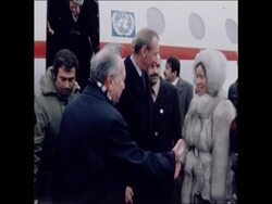 SYND 8 1 78 UN SECRETARY GENERAL WALDHEIM VISIT News Clip