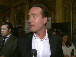INTERVIEW: Matthew Macfadyen at Anna Karenina Toronto International Film Festival Premiere on 9/7/12 in Toronto, Canada. Stock Footage