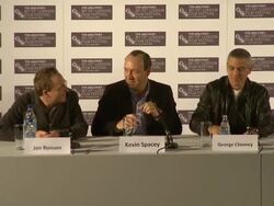The Men Who Stare At Goats Press Conference - London Film Festival Stock Footage