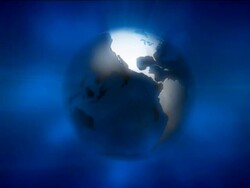 Earth On Blue Background - Seamless Loop Full HD Stock Footage
