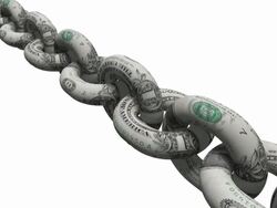 Length Of Chain Made From $1 Bills - HD1080 Stock Footage