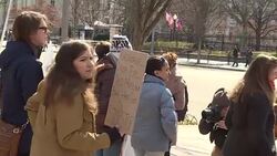 CLEAN : Protesters rally in front of White House against new travel ban News Clip