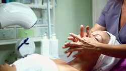 Facial massage. Stock Footage