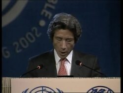 Japanese premier addresses Earth Summit News Clip